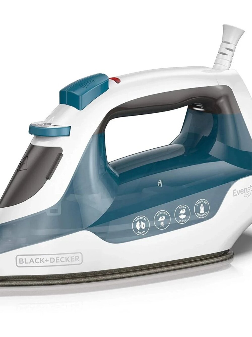 Black+Decker Easy Steam Iron – Blue Lightweight Steam Iron